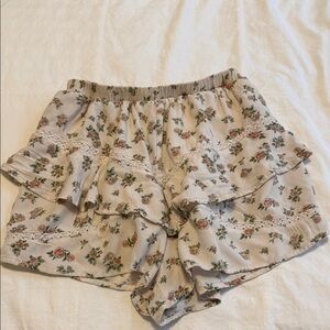 Floral Ruffle Women Shorts